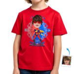 Personalized Superhero Custom T-Shirt – Turn Your Photo into a Superboy Tee Boy's T-shirts www.customywear.com 32