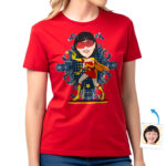 Custom Female Superhero T-Shirt – Personalized Heroic Women’s Gift Custom Gifts - Superhero original red www.customywear.com 32