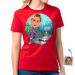 Stylishly Personalized Women’s Shark Tee – Embrace the Waves of Fashion Custom Gifts - Shark Rider www.customywear.com 32