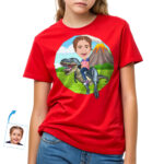 Transform Your Photo to Personalized Dinosaur Rider Tee | Custom Kids T-Shirt Custom Gifts - Dinosaur Ride www.customywear.com 32