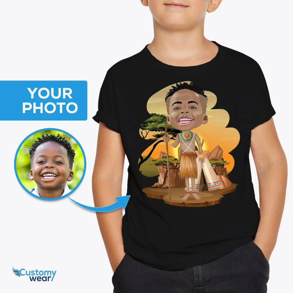 Custom African Boy Shirt | Personalized Desert Adventure Tee Axtra - ALL vector shirts - male www.customywear.com