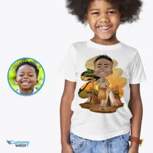 Custom African Boy Shirt | Personalized Desert Adventure Tee Axtra - ALL vector shirts - male www.customywear.com