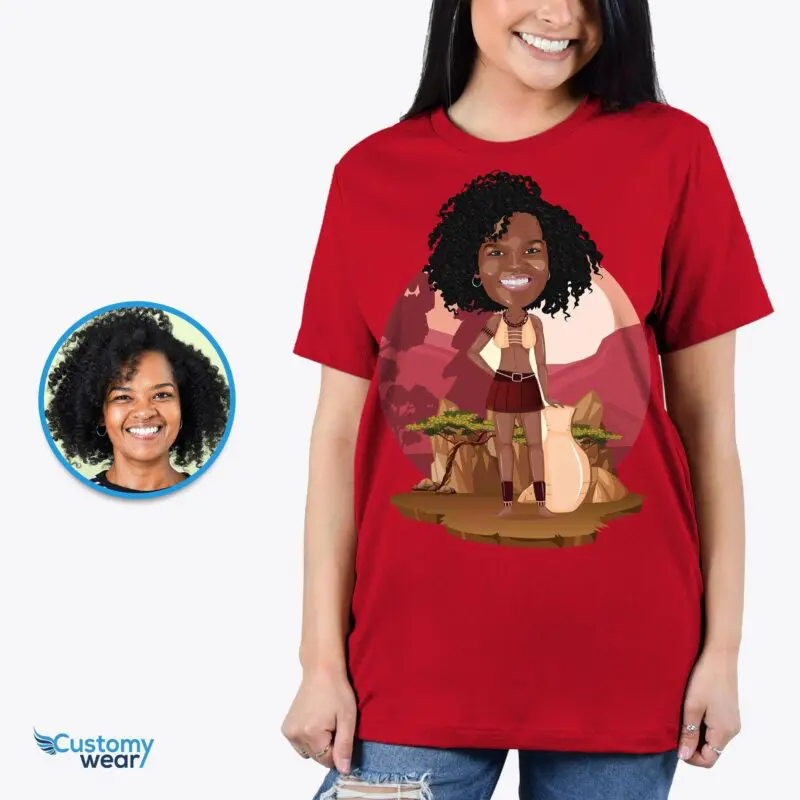 Camisa de mujer africana personalizada ? Camiseta personalizada Black Girl  Desert - Customywear