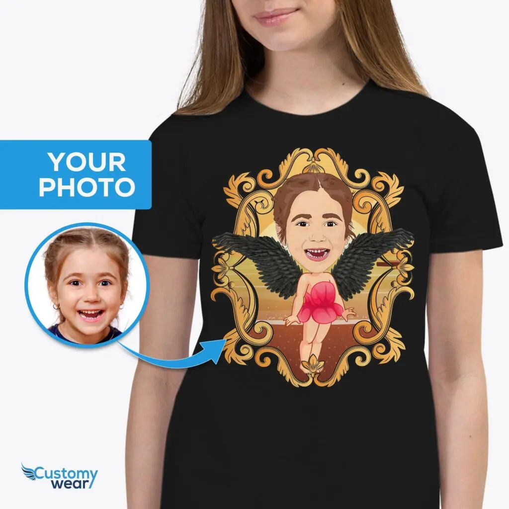 Custom Angel Girl Cute Fairy Shirt | Personalized Youth Fantasy Tee Fairy angel T-shirts www.customywear.com