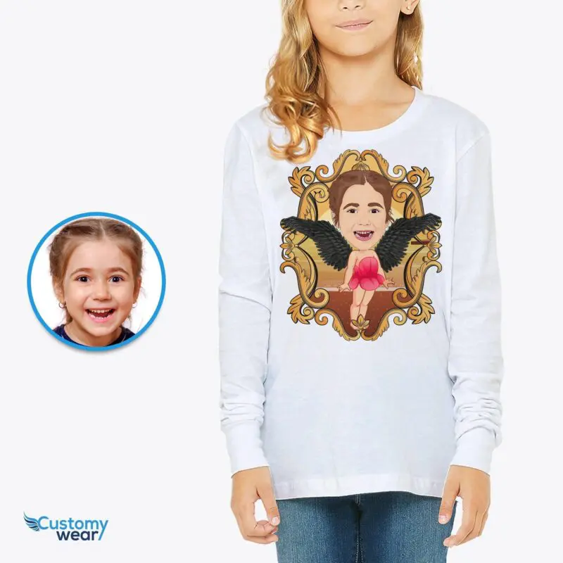 Custom Angel Girl Cute Fairy Shirt | Personalized Youth Fantasy Tee Fairy angel T-shirts www.customywear.com