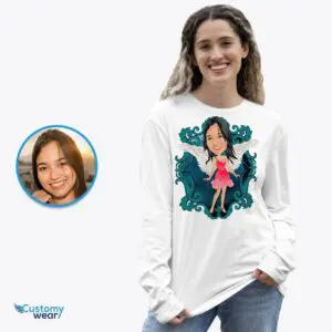 Custom Angel Woman with Wings Shirt | Personalized Fantasy Tee Adult shirts www.customywear.com