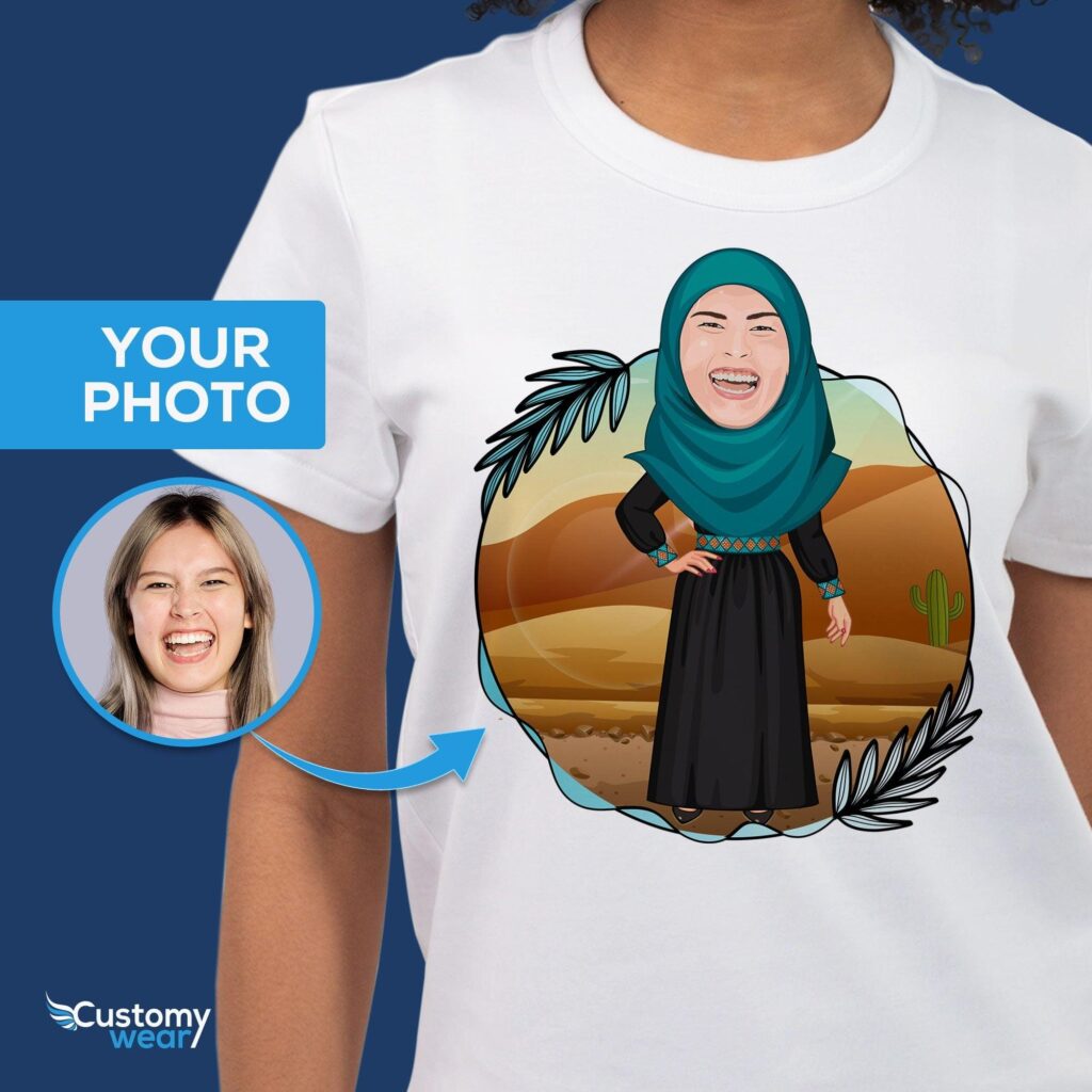 Custom Arabian Woman Shirt | Personalized Arab Girlfriend Hijab Tee Adult shirts www.customywear.com