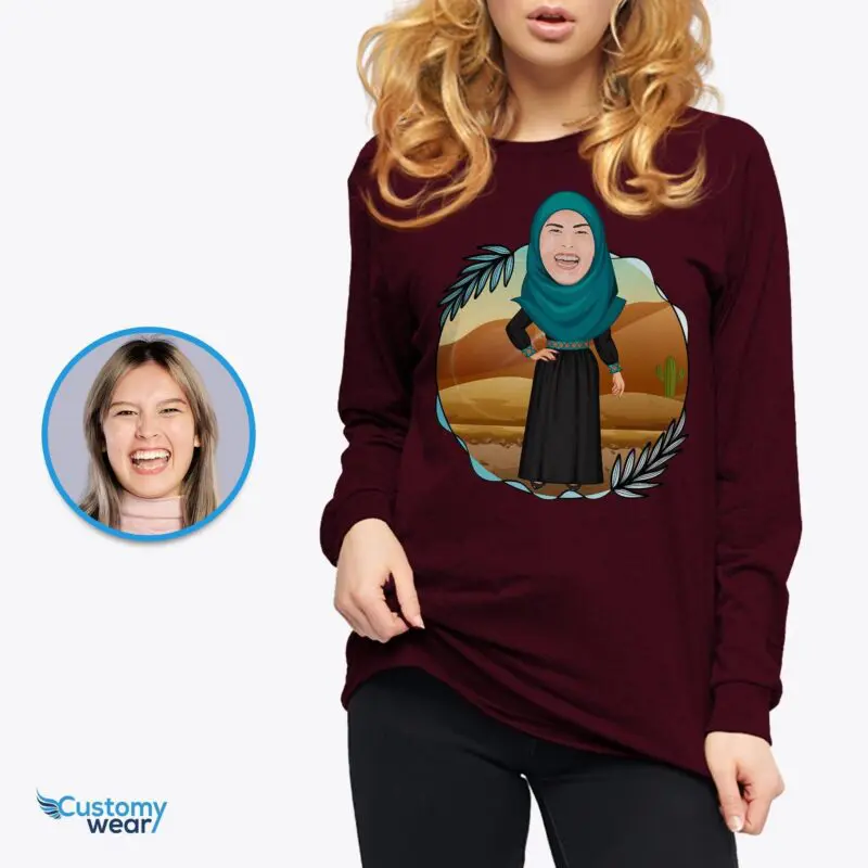 Custom Arabian Woman Shirt | Personalized Arab Girlfriend Hijab Tee Adult shirts www.customywear.com