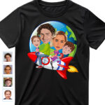 Create Your Own Rocket Family Adventure T-Shirt | Custom Photo Tee Custom Gifts - Rocket ship www.customywear.com 12