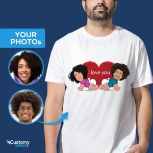 Personalizovaná dětská trička pro páry – trička s fotografiemi na zakázku pro dospělé trička www.customywear.com