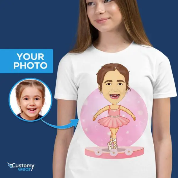 Custom Ballet Dancer T-Shirt – Personalized Photo Tee for Kids Ballet T-shirts www.customywear.com