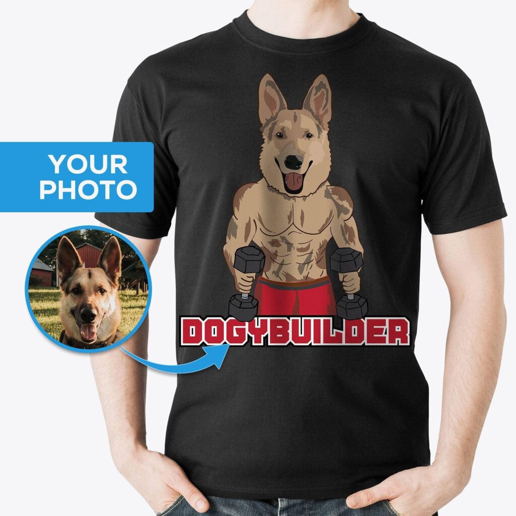 Custom Bodybuilder Dog T-Shirt – Personalized Gym Lover Tee Adult shirts www.customywear.com