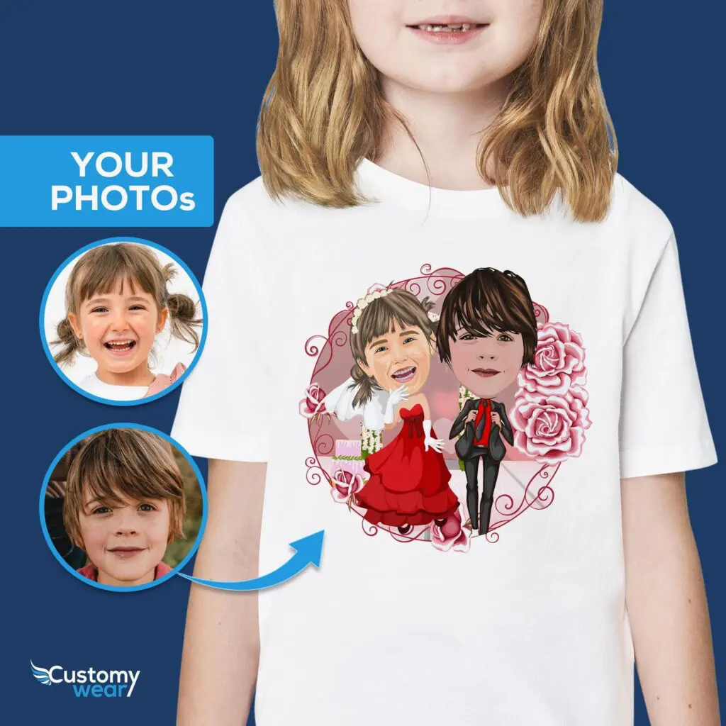 Personalized Photo Wedding Tees | Custom Kids’ Portrait T-shirts Axtra - ALL vector shirts - male www.customywear.com