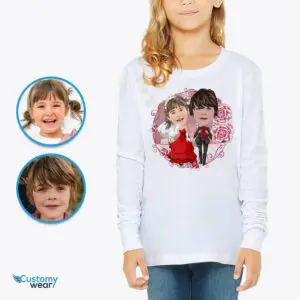 Personalized Photo Wedding Tees | Custom Kids’ Portrait T-shirts Axtra - ALL vector shirts - male www.customywear.com