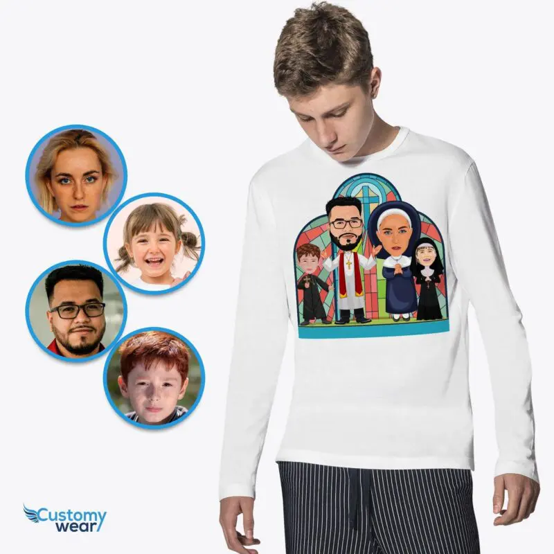 Custom Christian Family Youth Shirt | Personalized Catholic Gift Tee Axtra - ALL vector shirts - male www.customywear.com