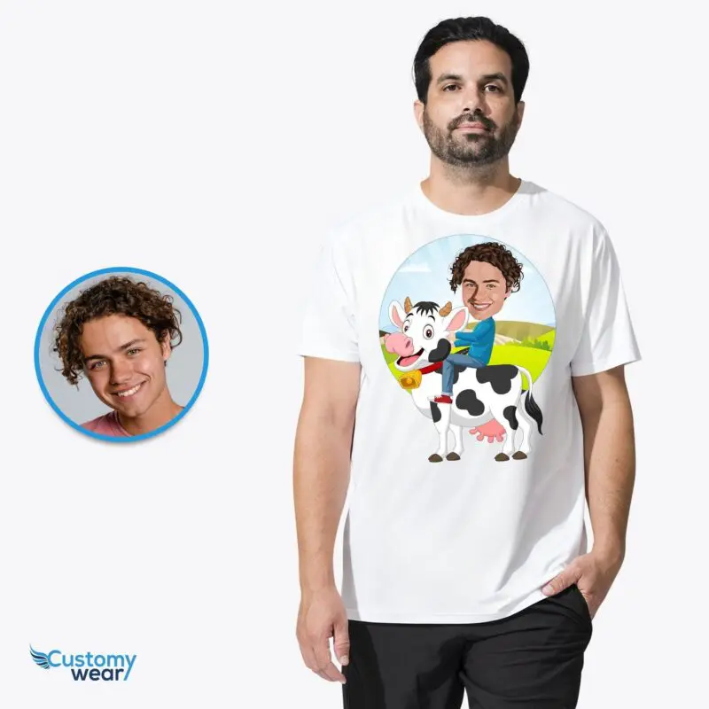 Custom Cow Riding Shirt for Men | Personalized Funny Tee Adult shirts www.customywear.com