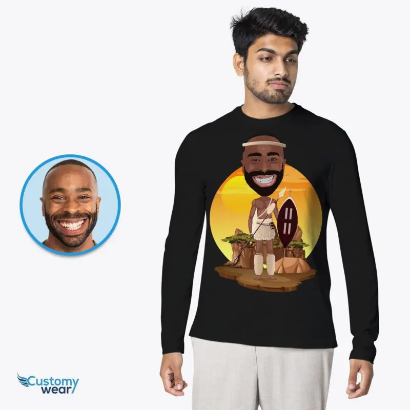 Transform Your Photo into a Custom African American T-Shirt – Male Traditional Portrait Tee Axtra - ALL vector shirts - male www.customywear.com