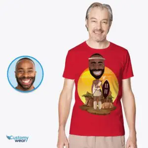 Transform Your Photo into a Custom African American T-Shirt – Male Traditional Portrait Tee Axtra - ALL vector shirts - male www.customywear.com