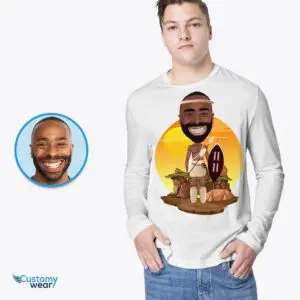 Transform Your Photo into a Custom African American T-Shirt – Male Traditional Portrait Tee Axtra - ALL vector shirts - male www.customywear.com