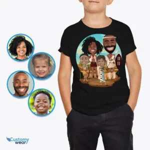 African Family Custom Tee: Personalized Portrait T-shirt for All Ages Axtra - ALL vector shirts - male www.customywear.com