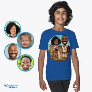 African Family Custom Tee: Personalized Portrait T-shirt for All Ages Axtra - ALL vector shirts - male www.customywear.com