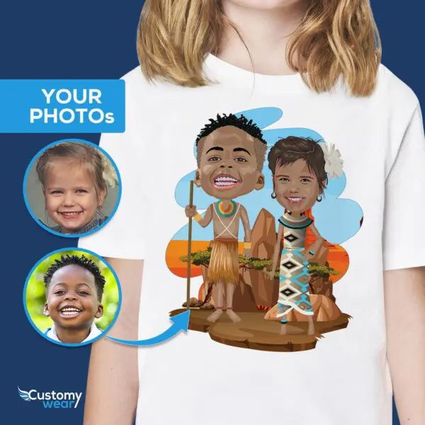 Personalized African Siblings Shirt: Custom Traditional Dress Tee Axtra - ALL vector shirts - male www.customywear.com