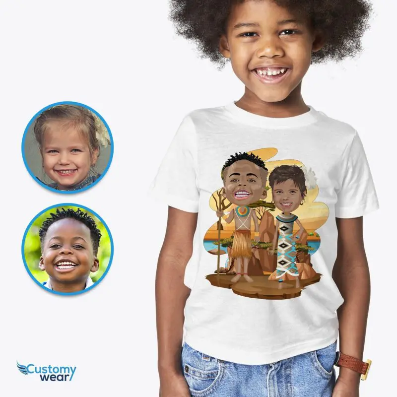 Personalized African Siblings Shirt: Custom Traditional Dress Tee Axtra - ALL vector shirts - male www.customywear.com
