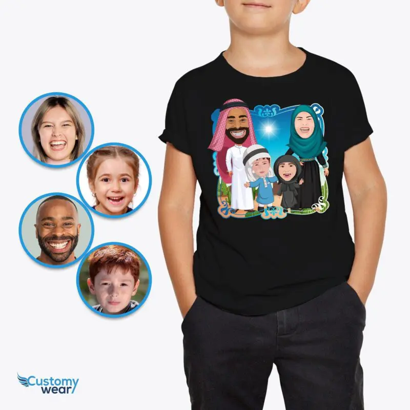 Personalized Arabian Family T-Shirt – Custom Photo Tee for All Ages Arabic culture T-shirts www.customywear.com