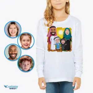 Personalized Arabian Family Youth Shirt – Custom Eid Photo Tee Arabic culture T-shirts www.customywear.com