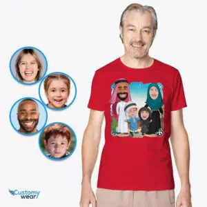 Create Your Custom Arabic Family Shirts – Personalize Memories in Traditional Arab Attire Adult shirts www.customywear.com