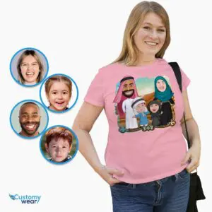 Personalized Arabic Family T-Shirts – Capture Memories in Traditional Attire Adult shirts www.customywear.com