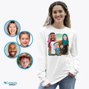 Personalized Arabic Family T-Shirts – Capture Memories in Traditional Attire Adult shirts www.customywear.com