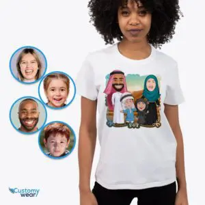 Personalized Arabic Family T-Shirts – Capture Memories in Traditional Attire Adult shirts www.customywear.com