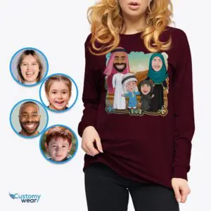 Personalized Arabic Family T-Shirts – Capture Memories in Traditional Attire Adult shirts www.customywear.com