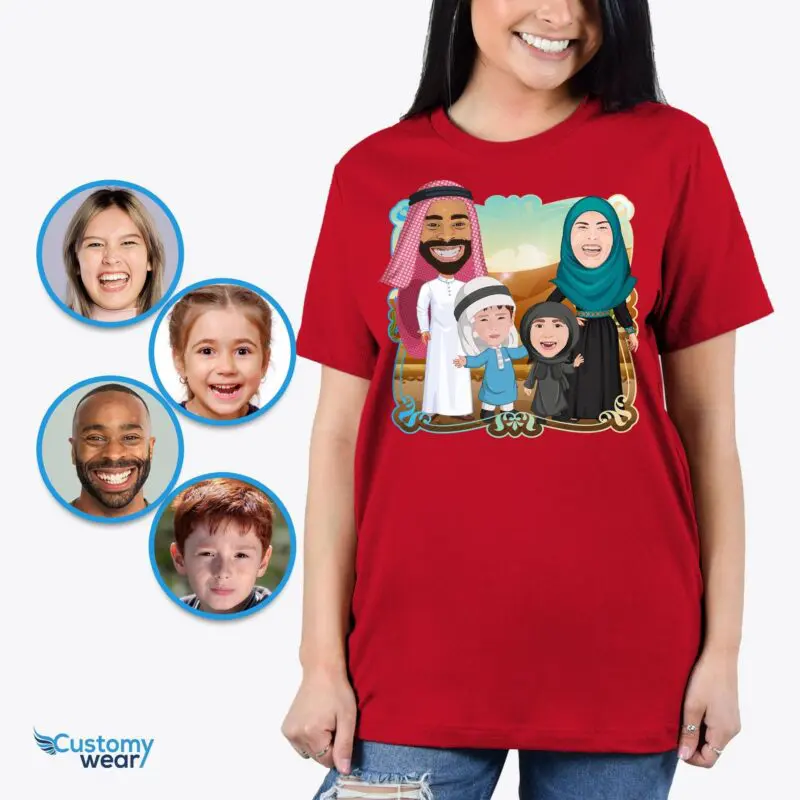 Personalized Arabic Family T-Shirts – Capture Memories in Traditional Attire Adult shirts www.customywear.com