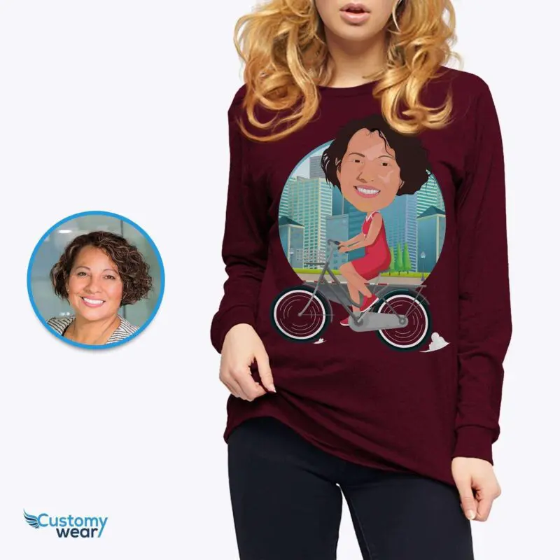 Transform Your Photo into a Custom Bike Ride T-Shirt – Personalized Unisex Tee Adult shirts www.customywear.com