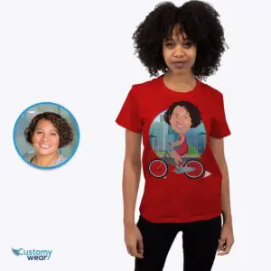 Transform Your Photo into a Custom Bike Ride T-Shirt – Personalized Unisex Tee Adult shirts www.customywear.com