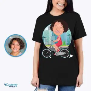 Transform Your Photo into a Custom Bike Ride T-Shirt – Personalized Unisex Tee Adult shirts www.customywear.com