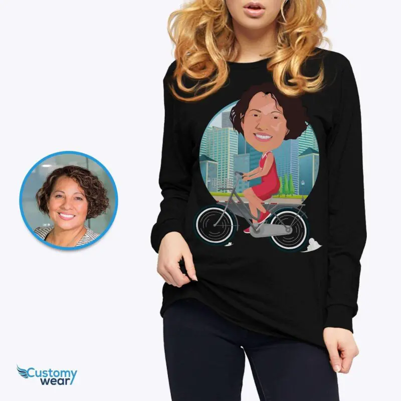 Transform Your Photo into a Custom Bike Ride T-Shirt – Personalized Unisex Tee Adult shirts www.customywear.com