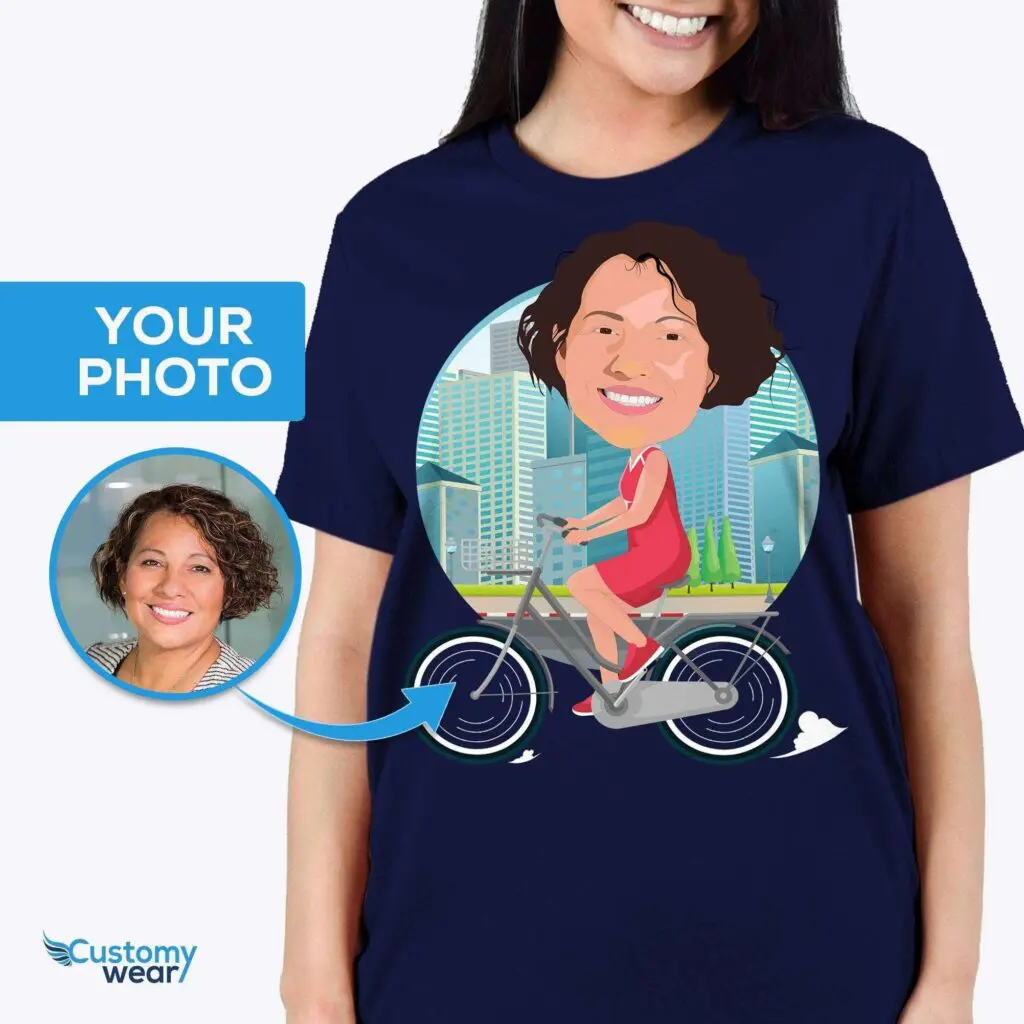 Transform Your Photo into a Custom Bike Ride T-Shirt – Personalized Unisex Tee Adult shirts www.customywear.com