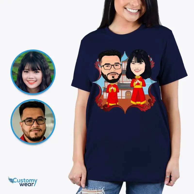 Create Your Custom Chinese Couples Shirts | Personalized Travel Lover Gift Adult shirts www.customywear.com