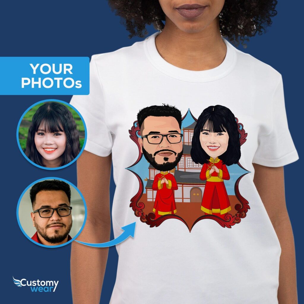 Create Your Custom Chinese Couples Shirts | Personalized Travel Lover Gift Adult shirts www.customywear.com