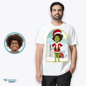 Personalized Grinch Christmas T-Shirt – Transform Your Photo Adult shirts www.customywear.com