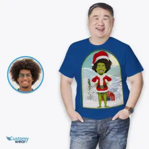 Personalized Grinch Christmas T-Shirt – Transform Your Photo Adult shirts www.customywear.com