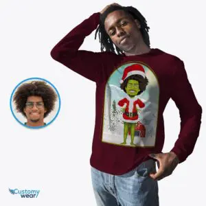 Personalized Grinch Christmas T-Shirt – Transform Your Photo Adult shirts www.customywear.com