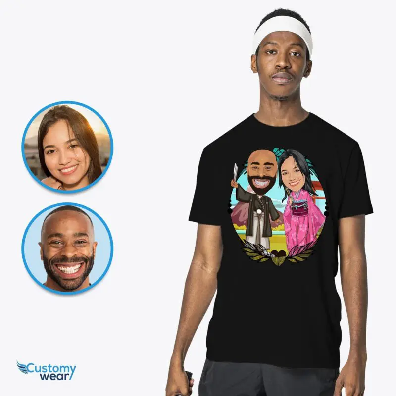 Transform Your Photos into Custom Japanese Couple Shirts – Unique Honeymoon Gifts Adult shirts www.customywear.com