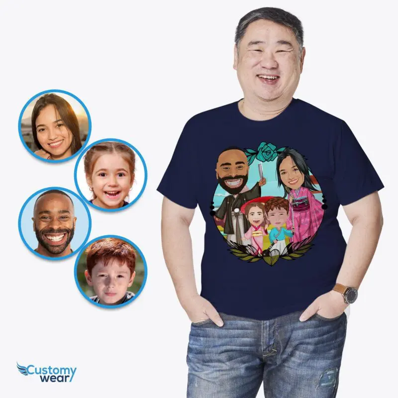 Transform Your Family Photos into Custom Japanese Family Shirts – Cherish Japan Culture Together Adult shirts www.customywear.com