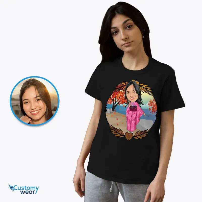 Transform Your Photo into a Custom Japanese Tee – Personalized Travel Lover Gift Adult shirts www.customywear.com