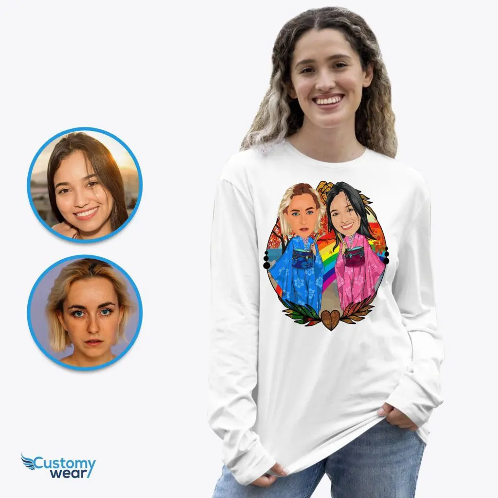 Transform Your Photo into Custom Japanese Lesbian Tees – Personalized Japan Gifts Axtra - ALL vector shirts - male www.customywear.com