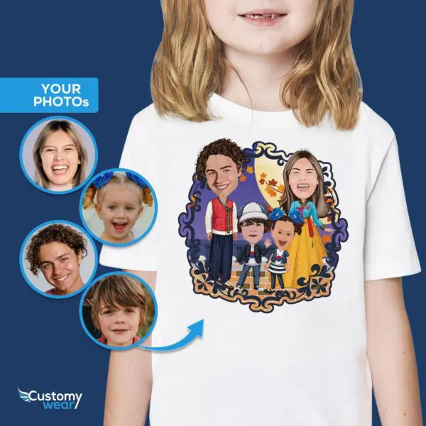 Personalized Korean Family T-Shirt: Transform Photos into Custom Apparel Custom arts - korean culture www.customywear.com